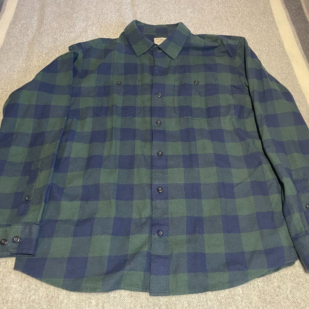 LL Bean Slightly Fitted Light Flannel